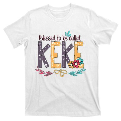 Blessed To Be Called Keke Colorful Grandma T-Shirt