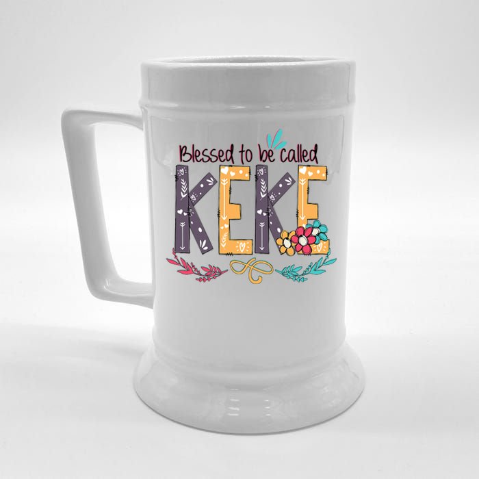 Blessed To Be Called Keke Colorful Grandma Beer Stein