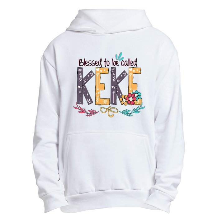 Blessed To Be Called Keke Colorful Grandma Urban Pullover Hoodie