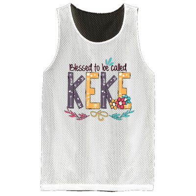 Blessed To Be Called Keke Colorful Grandma Mesh Reversible Basketball Jersey Tank