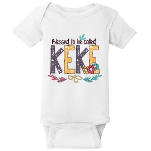 Blessed To Be Called Keke Colorful Grandma Baby Bodysuit