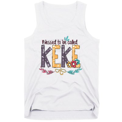 Blessed To Be Called Keke Colorful Grandma Tank Top