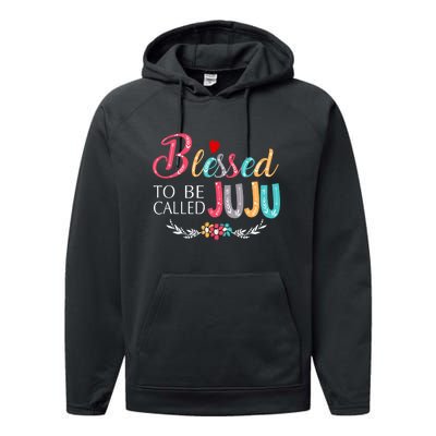 Blessed To Be Called Juju Colorful Art Performance Fleece Hoodie