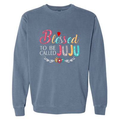 Blessed To Be Called Juju Colorful Art Garment-Dyed Sweatshirt