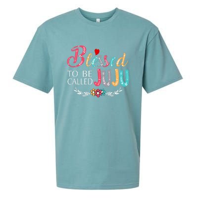 Blessed To Be Called Juju Colorful Art Sueded Cloud Jersey T-Shirt