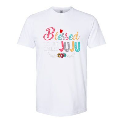 Blessed To Be Called Juju Colorful Art Softstyle CVC T-Shirt