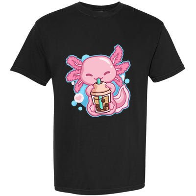 Boba Tea Bubble Tea Milk Tea Anime Axolotl Lover Gift Garment-Dyed Heavyweight T-Shirt