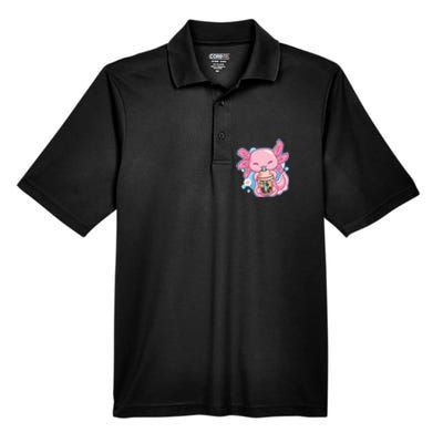 Boba Tea Bubble Tea Milk Tea Anime Axolotl Lover Gift Men's Origin Performance Pique Polo