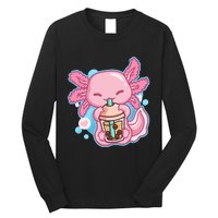 Boba Tea Bubble Tea Milk Tea Anime Axolotl Lover Gift Long Sleeve Shirt