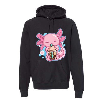 Boba Tea Bubble Tea Milk Tea Anime Axolotl Lover Gift Premium Hoodie