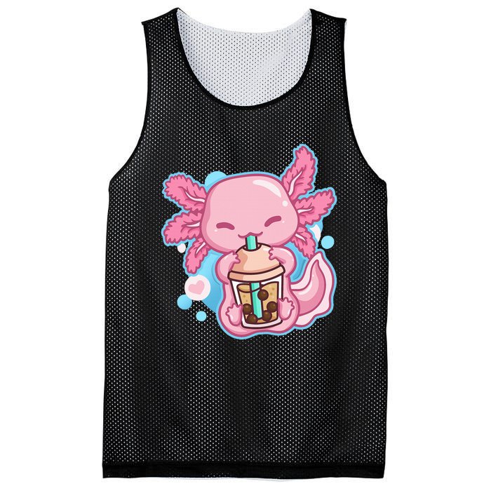 Boba Tea Bubble Tea Milk Tea Anime Axolotl Lover Gift Mesh Reversible Basketball Jersey Tank