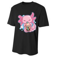 Boba Tea Bubble Tea Milk Tea Anime Axolotl Lover Gift Performance Sprint T-Shirt