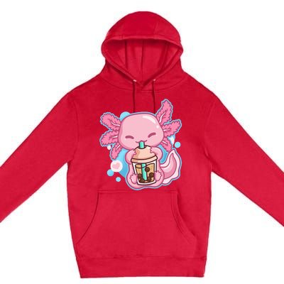 Boba Tea Bubble Tea Milk Tea Anime Axolotl Lover Gift Premium Pullover Hoodie