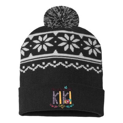 Blessed To Be Called Kiki Colorful Grandma USA-Made Snowflake Beanie