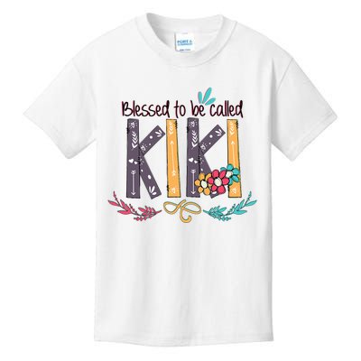 Blessed To Be Called Kiki Colorful Grandma Kids T-Shirt