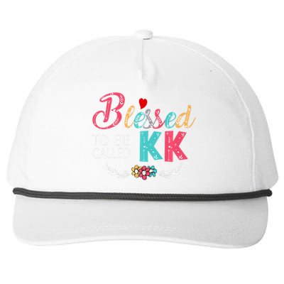 Blessed To Be Called Kk Colorful Art Snapback Five-Panel Rope Hat