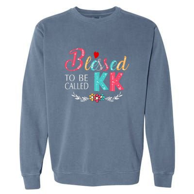 Blessed To Be Called Kk Colorful Art Garment-Dyed Sweatshirt