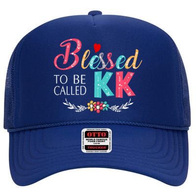 Blessed To Be Called Kk Colorful Art High Crown Mesh Back Trucker Hat