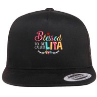 Blessed To Be Called Lita Colorful Art Flat Bill Trucker Hat