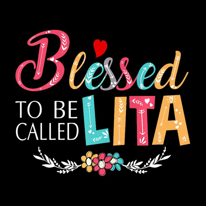 Blessed To Be Called Lita Colorful Art Flat Bill Trucker Hat