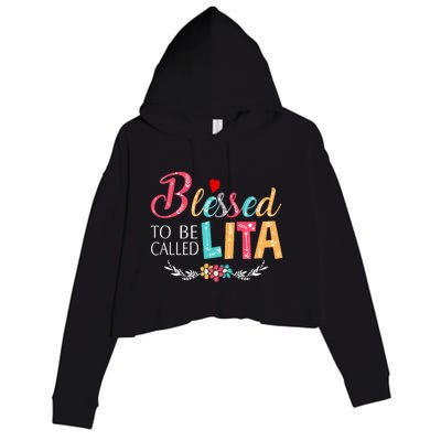 Blessed To Be Called Lita Colorful Art Crop Fleece Hoodie