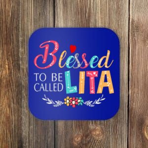 Blessed To Be Called Lita Colorful Art Coaster