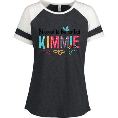 Blessed To Be Called Kimmie Colorful Gifts Enza Ladies Jersey Colorblock Tee