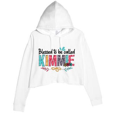 Blessed To Be Called Kimmie Colorful Gifts Crop Fleece Hoodie