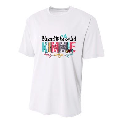 Blessed To Be Called Kimmie Colorful Gifts Youth Performance Sprint T-Shirt