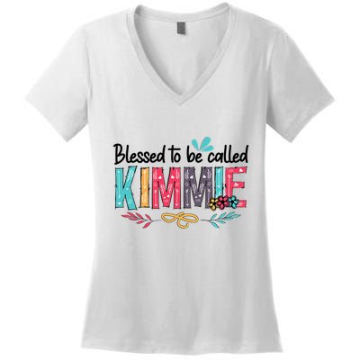 Blessed To Be Called Kimmie Colorful Gifts Women's V-Neck T-Shirt