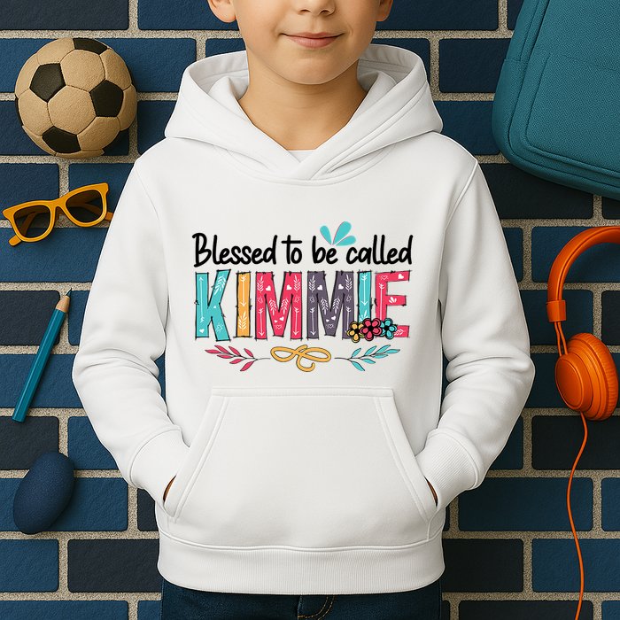 Blessed To Be Called Kimmie Colorful Gifts Kids Hoodie