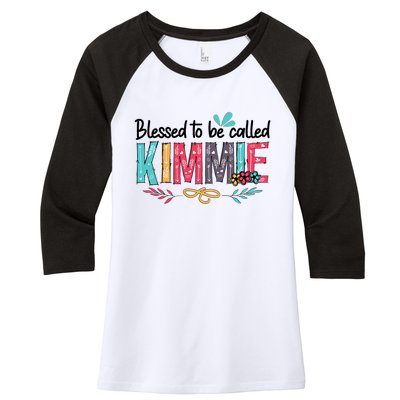 Blessed To Be Called Kimmie Colorful Gifts Women's Tri-Blend 3/4-Sleeve Raglan Shirt