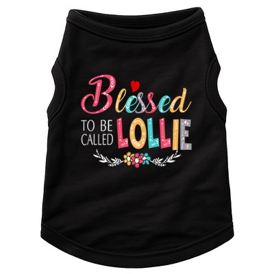 Blessed To Be Called Lollie Colorful Art Doggie Tank