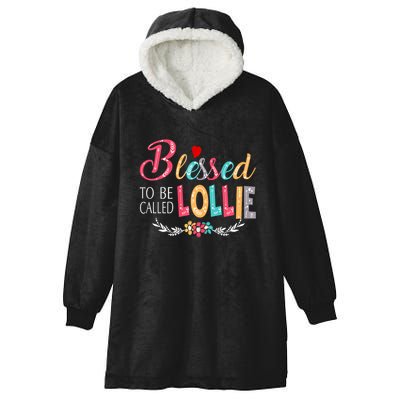Blessed To Be Called Lollie Colorful Art Hooded Wearable Blanket