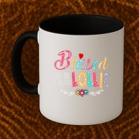 Blessed To Be Called Lollie Colorful Art Mug