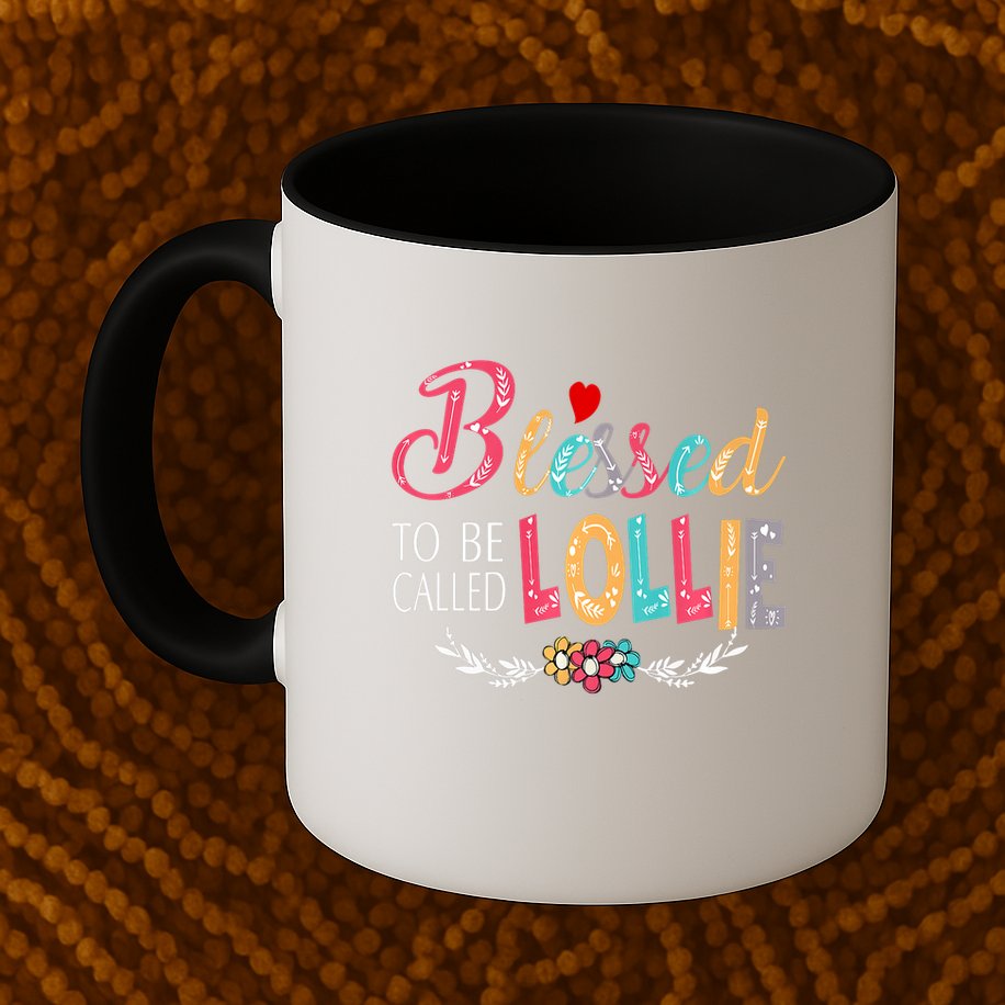 Blessed To Be Called Lollie Colorful Art Mug