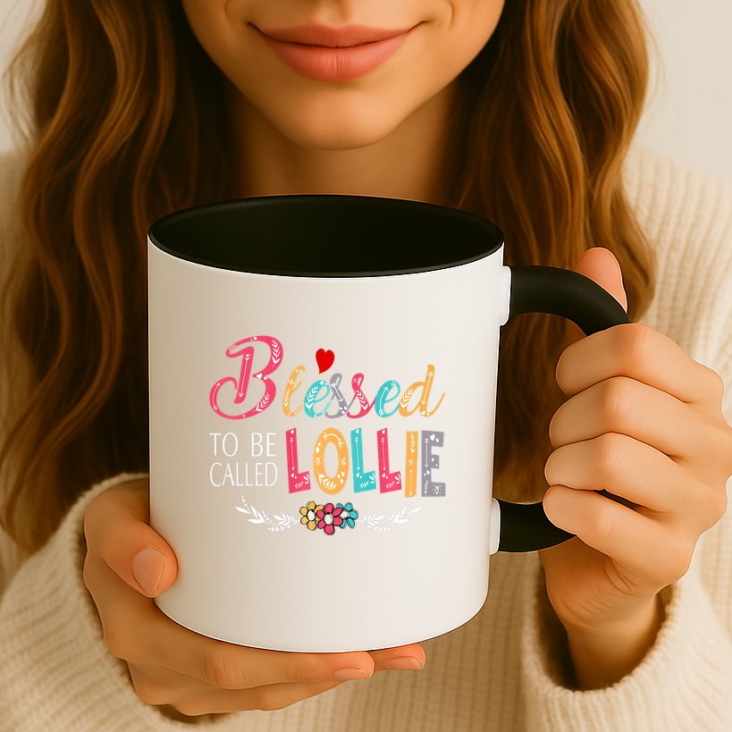 Blessed To Be Called Lollie Colorful Art Mug