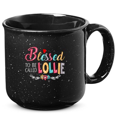 Blessed To Be Called Lollie Colorful Art 15oz Campfire Ceramic Mug