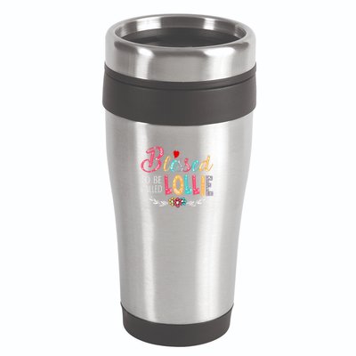 Blessed To Be Called Lollie Colorful Art 16oz Travel Tumbler