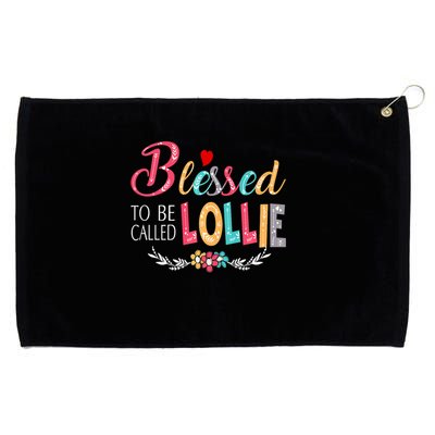 Blessed To Be Called Lollie Colorful Art Grommeted Golf Towel