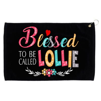 Blessed To Be Called Lollie Colorful Art Grommeted Golf Towel