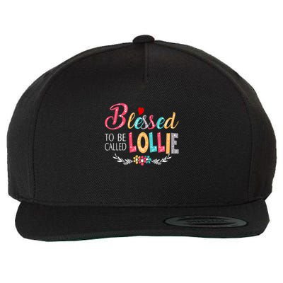 Blessed To Be Called Lollie Colorful Art Wool Snapback Cap