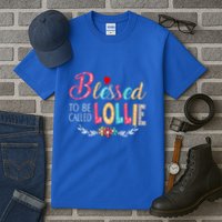 Blessed To Be Called Lollie Colorful Art Tall T-Shirt
