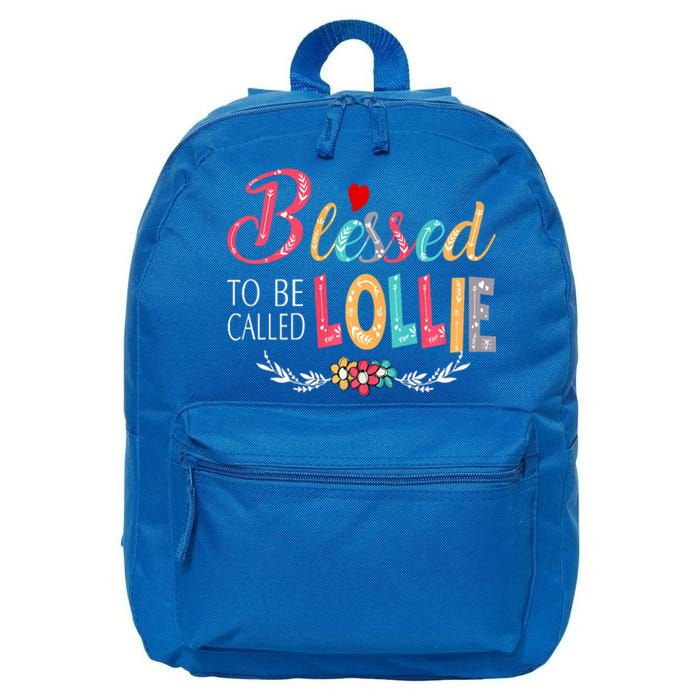 Blessed To Be Called Lollie Colorful Art 16 in Basic Backpack