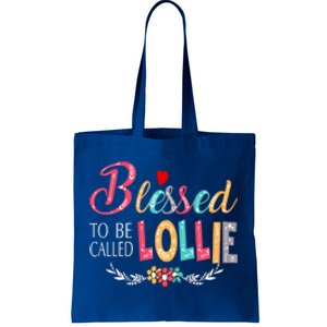 Blessed To Be Called Lollie Colorful Art Tote Bag