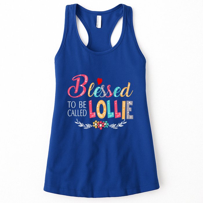 Blessed To Be Called Lollie Colorful Art Womens Tank Top