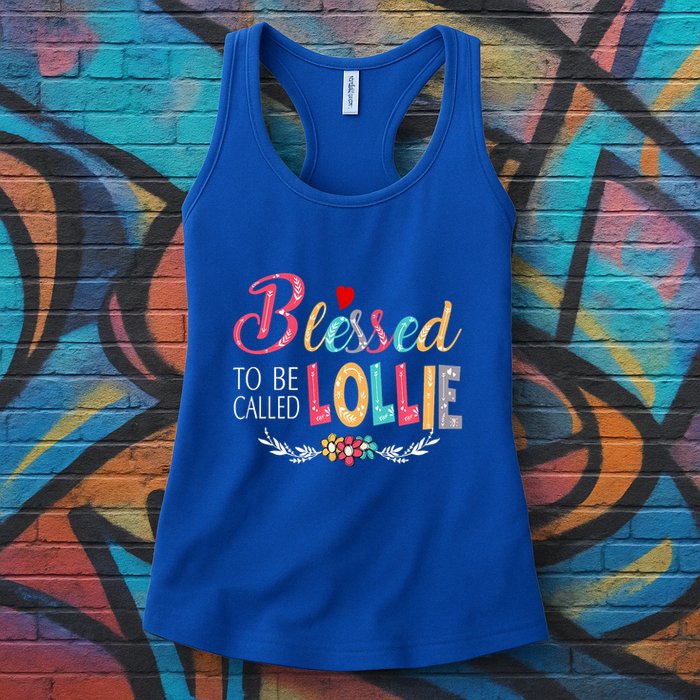 Blessed To Be Called Lollie Colorful Art Womens Tank Top