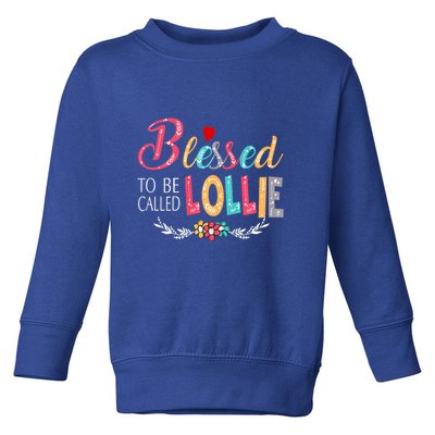 Blessed To Be Called Lollie Colorful Art Toddler Sweatshirt