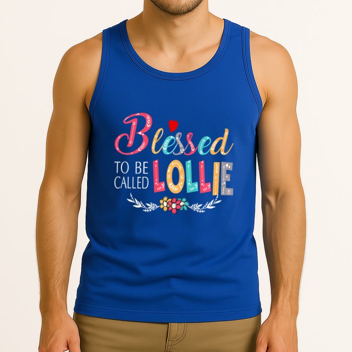 Blessed To Be Called Lollie Colorful Art Tank Top