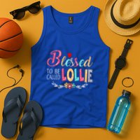 Blessed To Be Called Lollie Colorful Art Tank Top